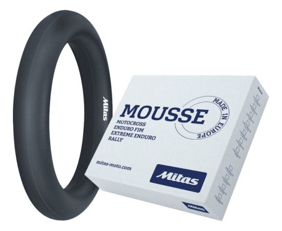 100/90-19 MITAS MOUSSE STANDAR D1 CYLINDTRICAL Riepu kameras un ventīļi