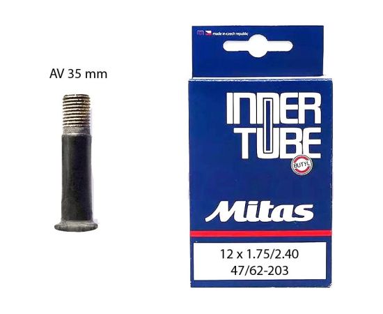 Kamera 12X1.75/2.40 AV40 Mitas (DK120015) Velo riepas un kameras