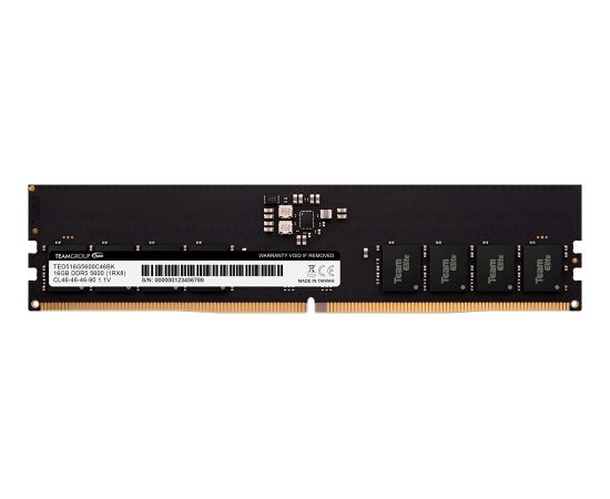 Team Group DDR5 16GB - 5600 - CL - 46 - Single-Kit -  DIMM -TED516G5600C4601, Elite, XMP, black RAM Operatīvā atmiņa