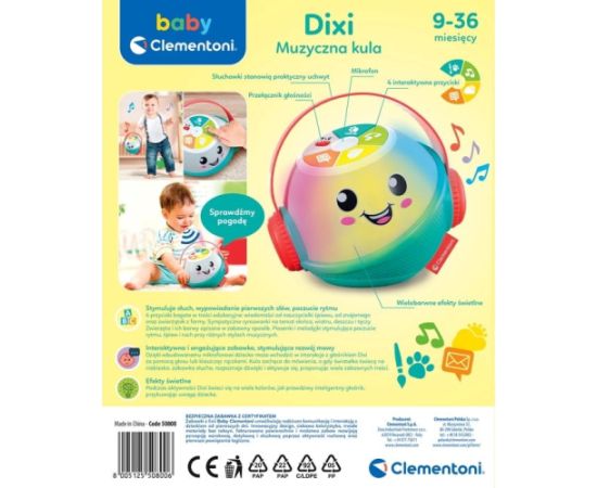Clementoni Dixi musical ball Развивающие игры