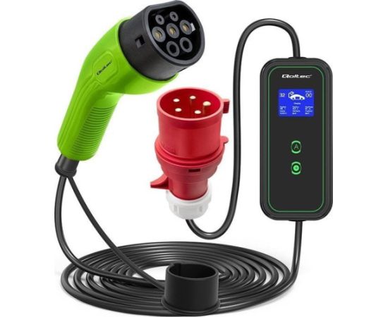 Qoltec Mobile charger for EV cars 2-in-1 Type 2 7kW 230V CEE 3 PIN Elektro Auto lādēšanas piederumi
