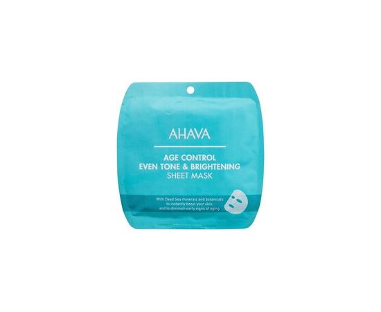 Ahava Age Control Even Tone & Brightening Sheet Mask - Rozjasňující a hydratační pleťová maska 17.0g Ķermeņa kosmētika
