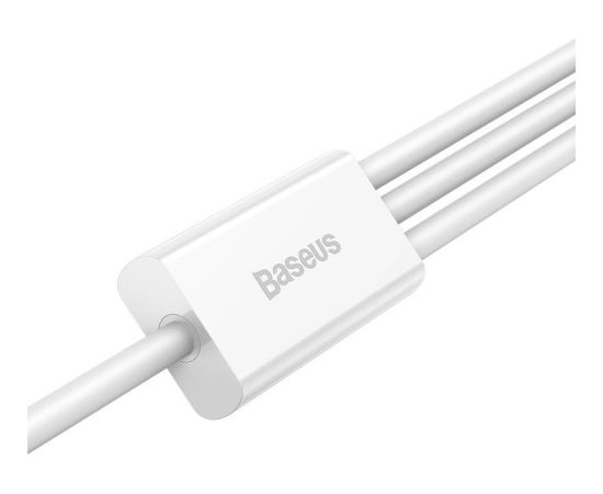 Quick Charge USB to M+L+C  Baseus Superior Data 3.5A 0,5m (White) Data USB kabeļi