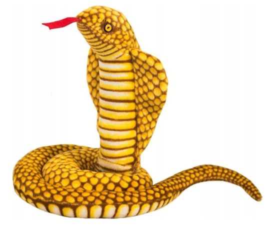 LeanToys Maskotka Pluszowa Wąż Kobra Królewska Żółta 100 cm