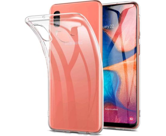 Fusion Ultra Back Case 2 mm Izturīgs Silikona Aizsargapvalks Priekš Samsung A202 Galaxy A20e Caurspīdīgs