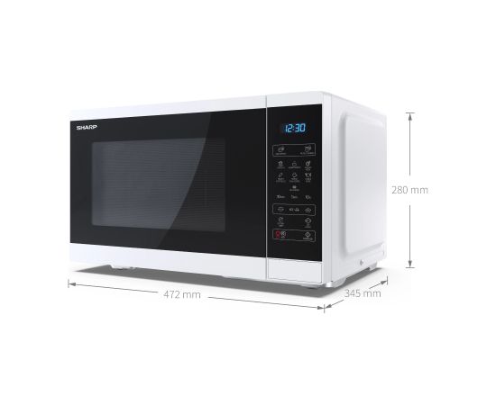 Sharp Microwave Oven YC-MS252AE-W Free standing 25 L 900 W White