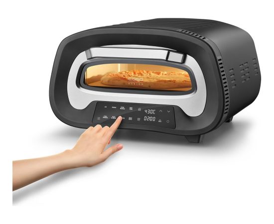 Caso Pizza Oven PizzaChef 430° 2200 W Black/Silver Mini cepeškrāsnis un virsmas