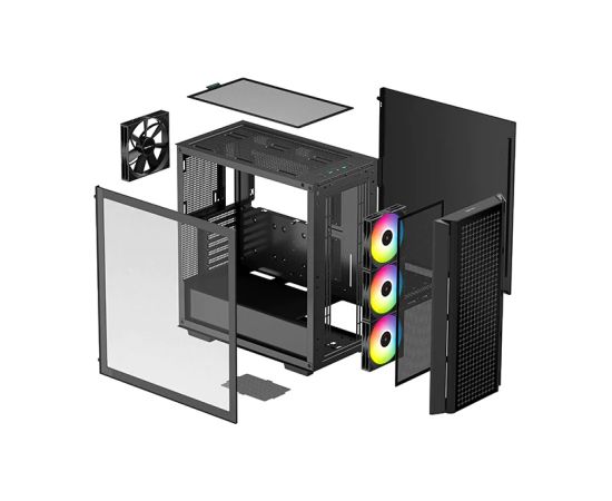 Deepcool MID TOWER CASE CG540 Side window Black Mid-Tower Power supply included No ATX PS2