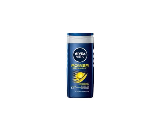 Nivea Men Power Fresh Effect shower gel for body, face and hair 250 ml