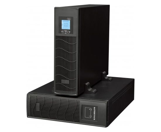 6000 Online UPS Rack modelis 6kVA (3U) ar tukšu bloku (3U) paredzets 16 x 7Ah/12V akumulatoriem