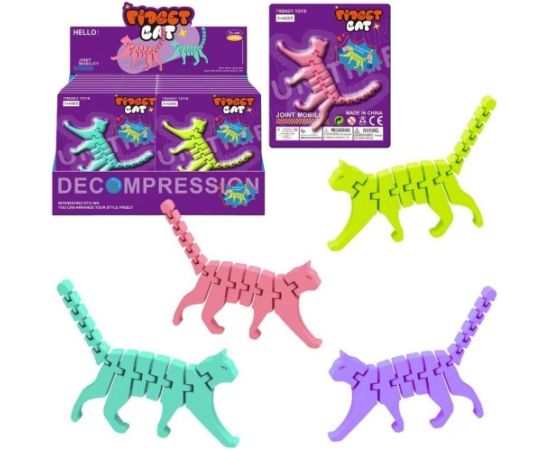 Trifox Antistresa rotaļlieta Kaķis kustīgs dažādas 15 cm HW24157625 Baby Art