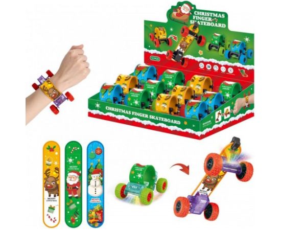 Trifox Красочный Рождественский пальчиковый скейтборд с подсветкой, в ​​виде браслета разные HW23103747 Galda spēles