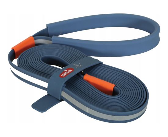 Zolux ZOLUX Smycz płaska dla psa silikonowa BIVOUAK niebieska 5m Citas preces