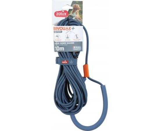 Zolux ZOLUX Smycz okrągła dla psa silikonowa BIVOUAK niebieska 10m Citas preces