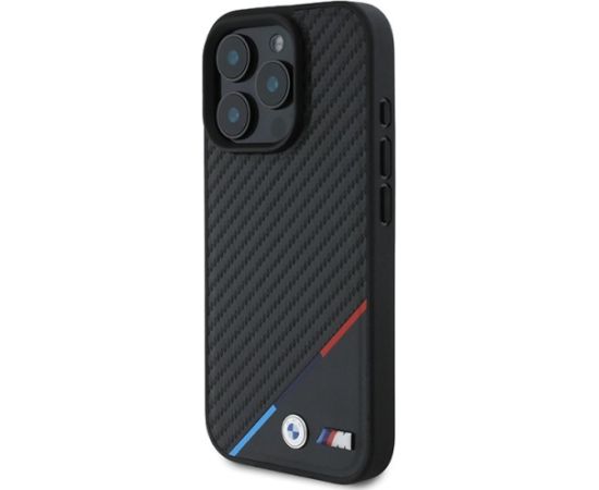 BMW M Carbon Tricolor Line MagSafe Aizsargapvalks priekš Apple iPhone 16 Pro Max Neoriģinālie Maciņi