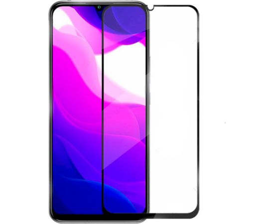 Fusion Full Glue 5D Tempered Glass Aizsargstikls Pilnam Ekrānam Xiaomi Mi 10T Lite 5G Melns Ekrānu aizsardzība