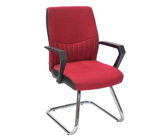 Klienta krēsls ANGELO 58x57xH90cm, sēdvieta un atzveltne: audums, krāsa: melns, rāmis: hroms Biroja krēsli