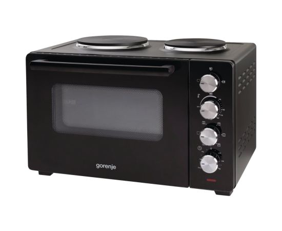 Gorenje Mini Oven OM30GBX 30 L Number of burners/cooking zones 2 1600 W Black Mini cepeškrāsnis un virsmas
