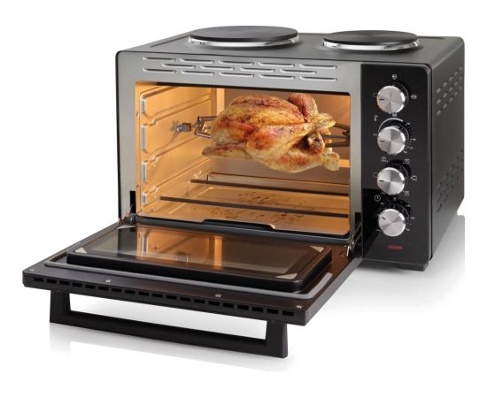Gorenje Mini Oven OM30GBX 30 L Number of burners/cooking zones 2 1600 W Black Mini cepeškrāsnis un virsmas
