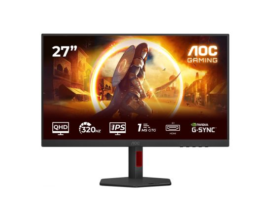 AOC Q27G4SRU 27 " Fast IPS QHD 16:9 320 Hz 0.3 ms 2560 x 1440 pixels 400 cd/m² HDMI ports quantity 2 Black Monitori AOC Q27G4SRU 27 " Fast IPS QHD 16:9 320 Hz 0.3 ms 2560 x 1440 pixels 400 cd/m² HDMI ports quantity 2 Black Monitori