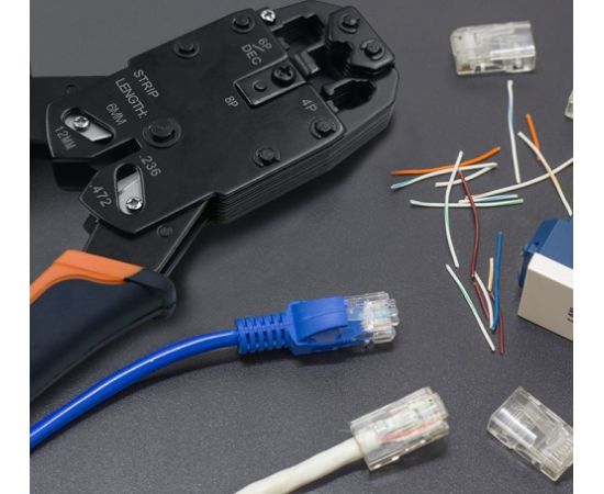 Qoltec 54556 RJ45 modular connector | CAT6 | FTP |Gold-plated contacts | 100 pieces Tīkla vadi