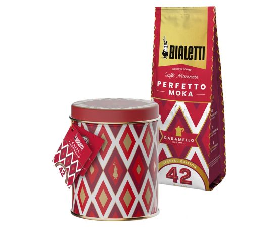 Kawa mielona BialettiMoka Perfetto Caramello 250g z puszką