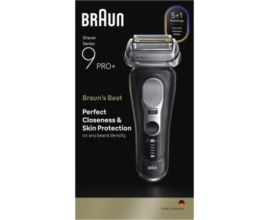 BRAUN bārdas skuveklis 9 Pro+, melns - 9600s Skuvekļi vīriešiem