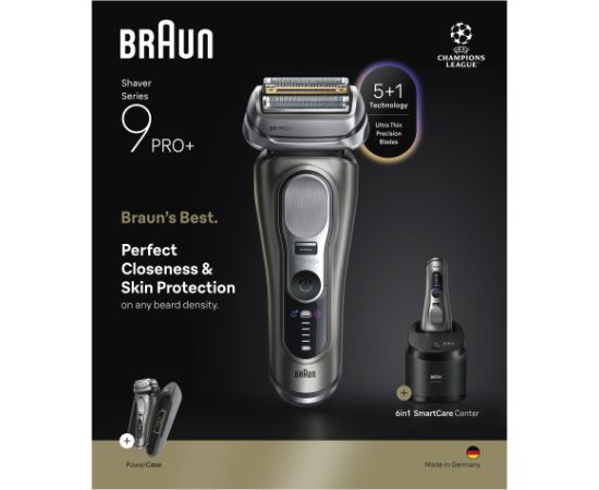 BRAUN bārdas skuveklis 9 Pro+, pelēks - 9675CC Бритвы для мужчин