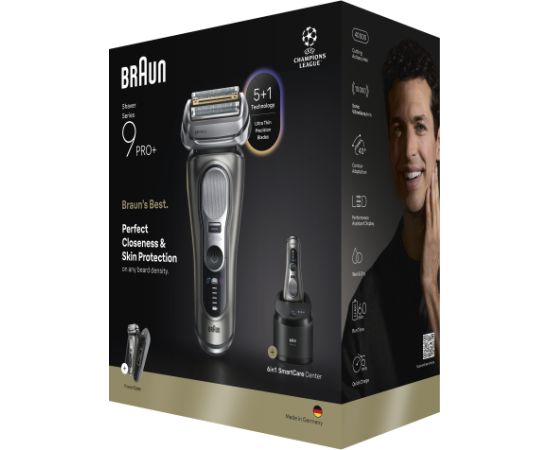 BRAUN bārdas skuveklis 9 Pro+, pelēks - 9675CC Бритвы для мужчин