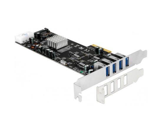 DeLOCK PCIe x4 to 4x ext. USB 3.2 Gen 1 Quad Channel (4-pin power connector) Jaunumi - Datori