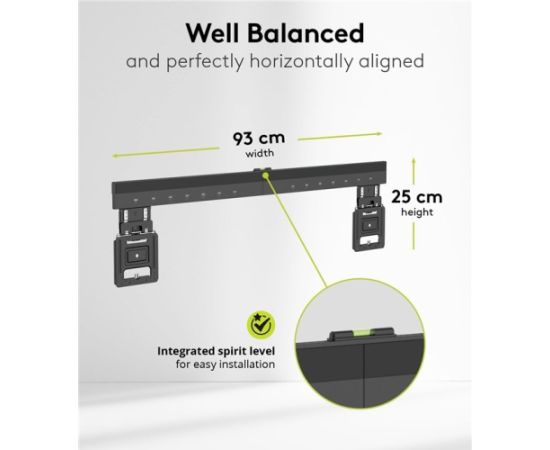 Goobay Wall mount Ultraslim TV Wall Mount Basic FIXED (XL) 43-100 " Black TV un monitoru stiprinājumi, kronšteini