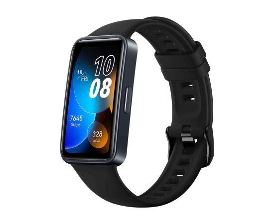 Fixed Silicone Strap for Huawei Band 8/9/10 Black Smart pūlksteņu aksesuāri