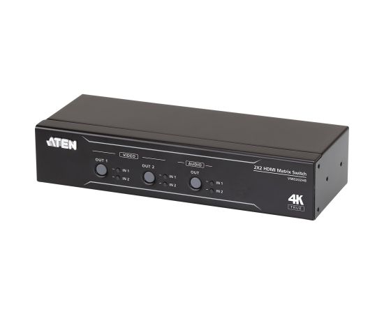 Aten 2x2 True 4K HDMI Matrix Switch with Audio De-Embedder VM0202HB Switch