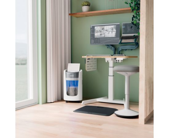 Leitz IQ OptiMax Home Office 225 Micro Cut Paper Shredder Security P5 15L - White Уничтожители документов