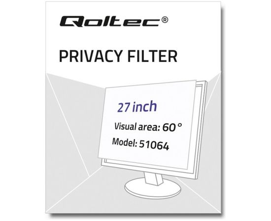 Qoltec 51064 display privacy filters 68.6 cm (27")