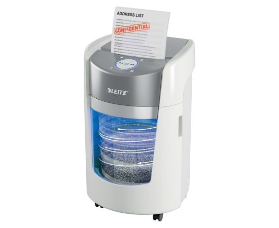 Leitz IQ OptiMax Small Office 350 Micro Cut Paper Shredder Security P5 22L - White Уничтожители документов