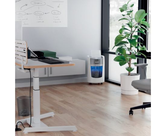 Leitz IQ OptiMax Small Office 350 Micro Cut Paper Shredder Security P5 22L - White Уничтожители документов