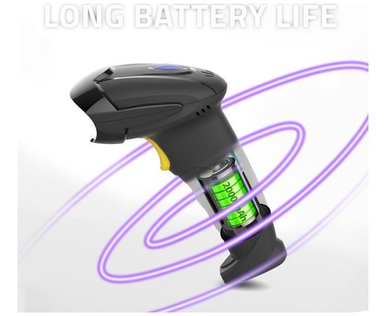 Qoltec 50856 Wireless barcode scanner 1D 2D | 2.4GHz