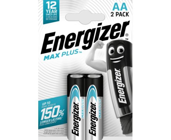 Sārmu baterija LR6 (AA) EP91 1,5V 3000mAh MAX plus Energizer 2 gab. blisteris Baterijas un akumulatori