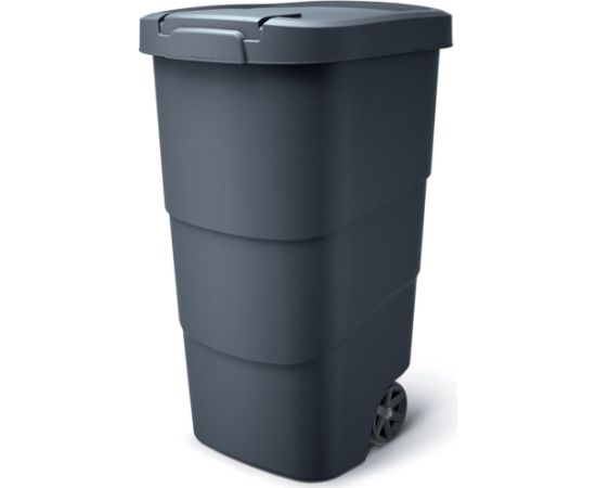 Prosperplast Atkritumu konteiners ar vāku un riteņiem 110L, antracīts Мусорные урны