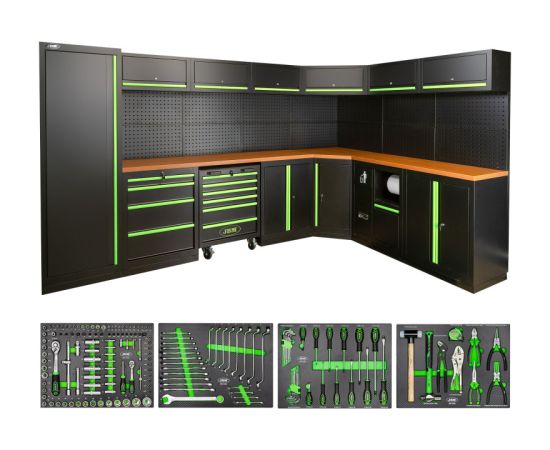 JBM MODULĀRO MĒBEĻU KOMPLEKTS (43 GAB.) - PILNS Darbagaldi un darbnīcu mēbeles  JBM MODULĀRO MĒBEĻU KOMPLEKTS (43 GAB.) - PILNS Darbagaldi un darbnīcu mēbeles