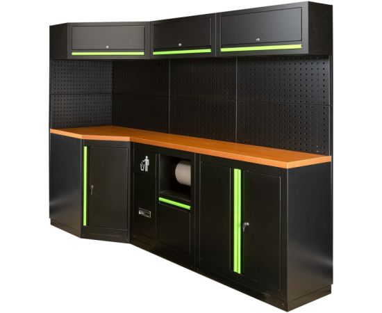 JBM Modulārs mēbeļu komplekts (22 gab.) - stūra pagarinājums Darbagaldi un darbnīcu mēbeles  JBM Modulārs mēbeļu komplekts (22 gab.) - stūra pagarinājums Darbagaldi un darbnīcu mēbeles