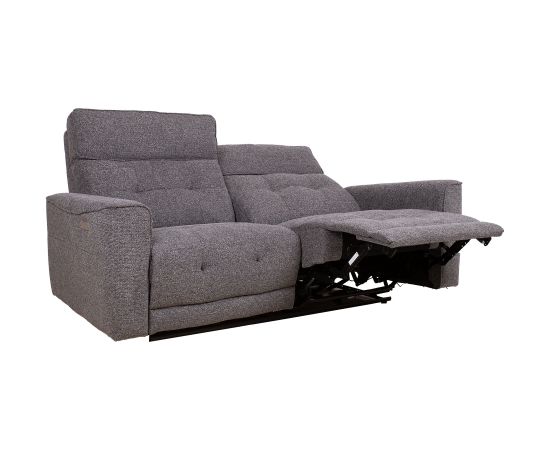 Recliner sofa BOSCO 2,5-seater with electric mechanism, grey