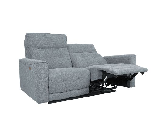 Recliner sofa BOSCO 2,5-seater with electric mechanism, bluish grey