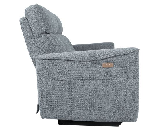 Recliner sofa BOSCO 2,5-seater with electric mechanism, bluish grey