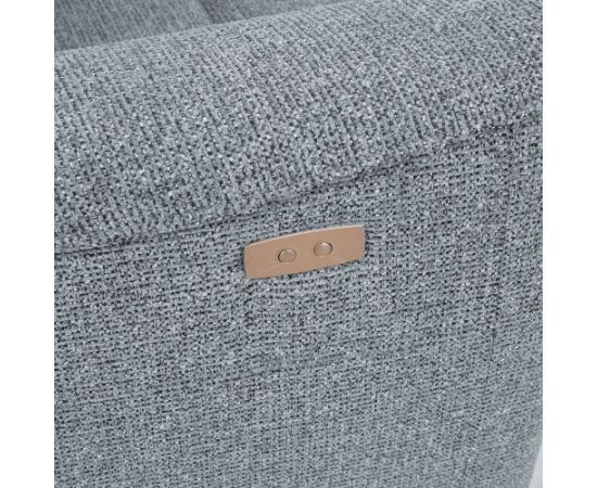 Recliner sofa BOSCO 2,5-seater with electric mechanism, bluish grey