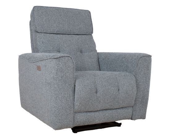 Recliner armchair BOSCO with electric mechanism, bluish grey Recliner armchair BOSCO with electric mechanism, bluish grey