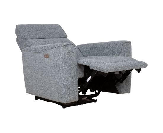 Recliner armchair BOSCO with electric mechanism, bluish grey Recliner armchair BOSCO with electric mechanism, bluish grey