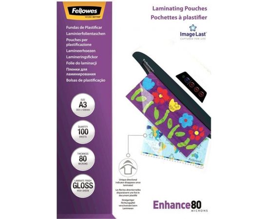 Fellowes Laminating pouch 80 µ, 303x426 mm - A3, 100 pcs