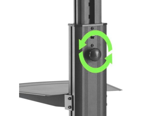 Techly Trolley Floor Support with Shelf LCD TV/LED 32-65"